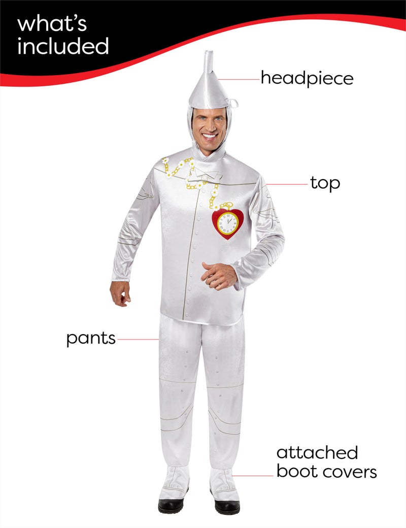 Rubies The Wizard of Oz: Tin Man Costume for Adults, Men's One Size - Image 2